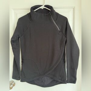 Athleta Black Fleece-Lined Zip Jacket